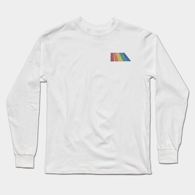 Retro Rainbow Stripes Long Sleeve T-Shirt by PaletteDesigns